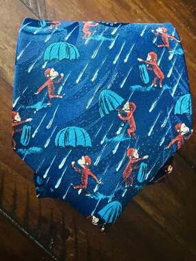 Curious George Briefly Stated New York Umbrella Cartoon Novelty Necktie